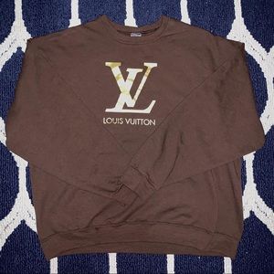 Jerzees Bootleg Louis Vuitton crewneck sweatshirt